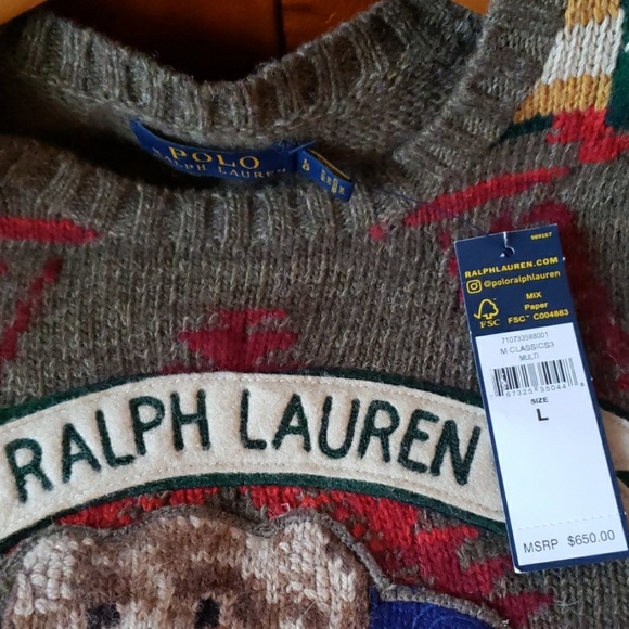 polo hiking bear sweater